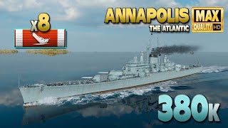 Heavy cruiser Annapolis: 8 ships destroyed on map 'The Atlantic' - World of Warships by WORLD OF WARSHIPS BEST REPLAYS 5,642 views 3 months ago 12 minutes, 30 seconds