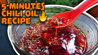 🔥 Easy 5-Minutes Delicious Chili Oil Recipe 🔥 - How to make chili oil