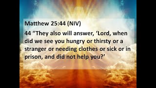 Jesus Says Help Those in the Great Tribulation Today