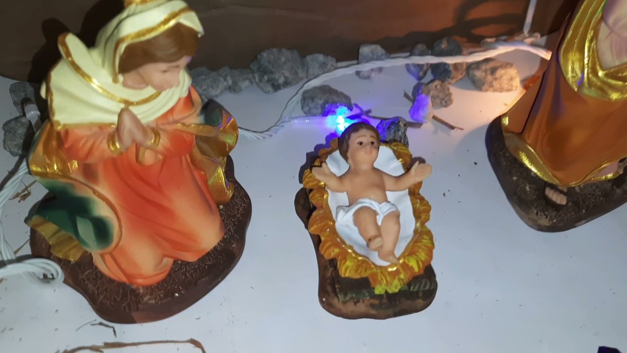 Christmas Crib/Nativity Scene with waterfalls by Praveen Dsouza YouTube
