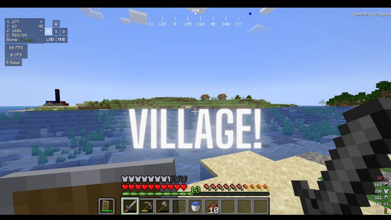 I found a Village! - Minecraft Survival EP 3 - YouTube