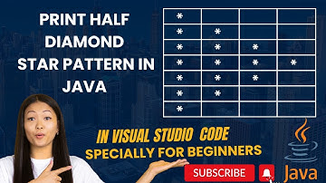 6. How to Print Half Diamond Star Pattern in Java in Visual Studio Code