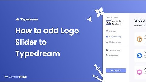 How to add a Logo Slider to Typedream