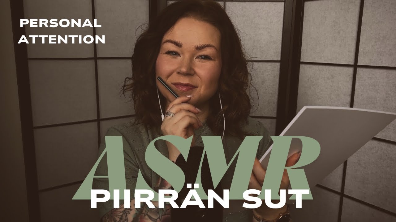 ASMR Suomi - Piirrän sut 🎨 Personal attention, Roleplay, Whispering, Relaxation, Stress relief