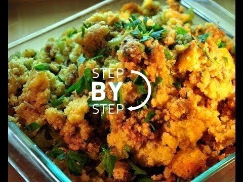 Cornbread and Sausage Stuffing Recipe, How to Make Cornbread and Sausage Dressing Recipe
