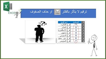 ترقيم تلقائى لا يتأثر بحذف الصفوف ويتفاعل مع الفلتر فى الاكسل (المعادلة سهلة جدا)