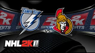 NHL 2K11 - Lightning @ Senators (Full Game)