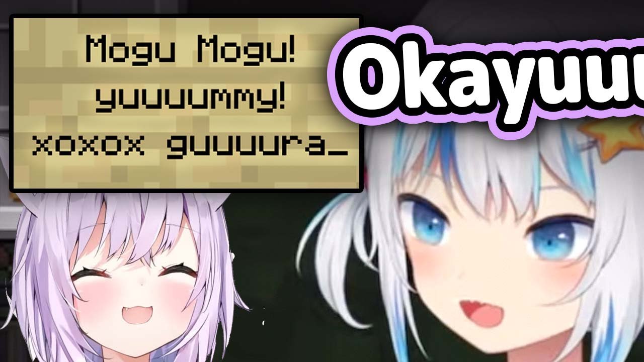 Gura Finds Okayu's Sign and Sends Her A Cute Message【Hololive】