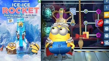 Minion Rush ICE-ICE ROCKET New special mission - Seasonal event soon | King Bob Despicable ops