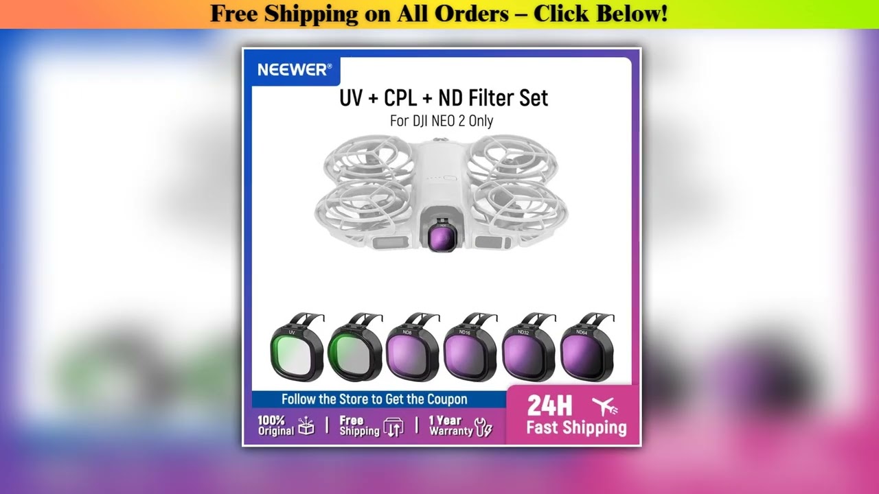NEEWER UV CPL ND Filter Set Neutral Density ND8163264 Circular Polarizing Filter Polarizer for DJI