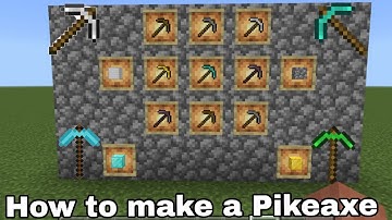 How to make a different types of Pickaxe in Minecraft || 2023