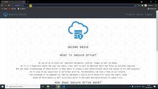 Secure drive : Web Application for user Authentication and Encrypted storage of files. screenshot 2