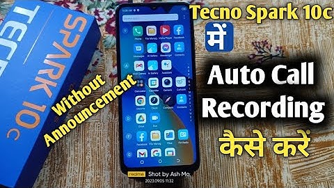 How To Auto Call Recording in Tecno Spark 10c | Tecno Spark 10c में Call Recording कैसे करें  | ​