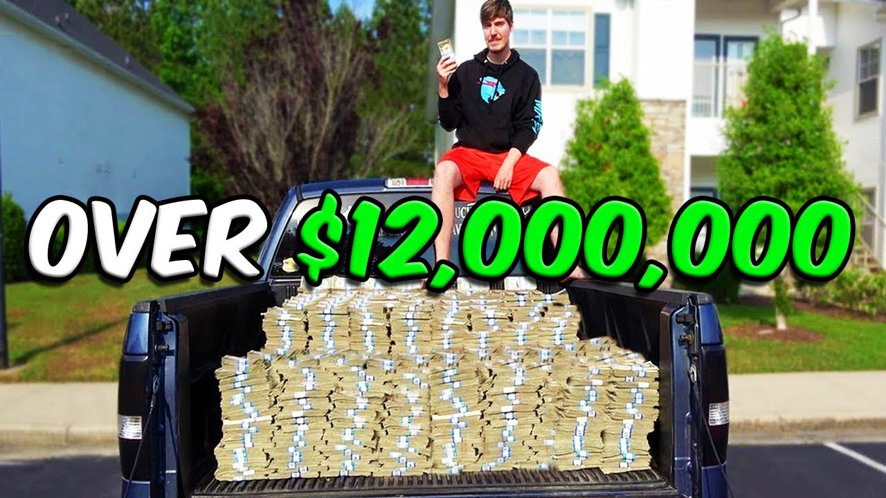 MrBeast giving away money for 2 minutes straight YouTube