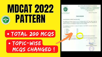 PMC MDCAT 2022 Exam Final Test Pattern & Syllabus Changes | PMC Latest News