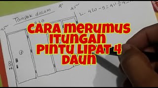 cara rumus itungan pintu lipat 4 daun