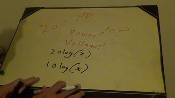 Is it 10 or 20 log to make dBs?? Power VS Voltage