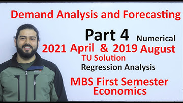 Demand Analysis and Forecasting Part 4 Regression Method TU MBS First Semester Economics in Nepali