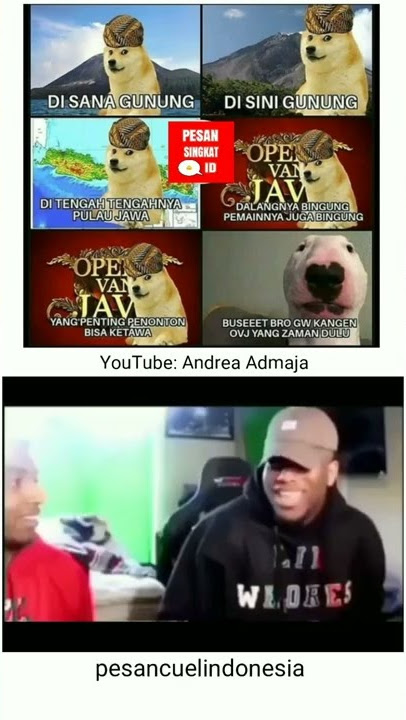 Disana gunung,  disini gunung,  ditengah-tengahnya pulau jawa 🗿 - meme #shorts
