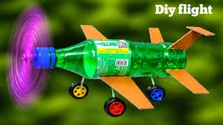 How to Build a Realistic Toy Plane Using Plastic Bottle 😈😈