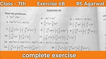 Algebraic Expressions | Class 7  Exercise 6B | Chapter 6 | RS Aggarwal | Learn Maths