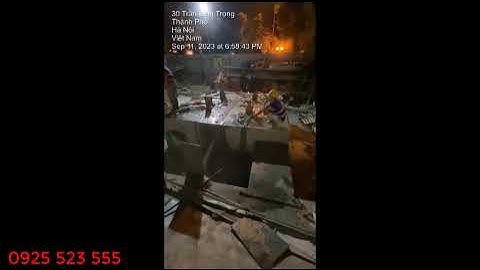 Cắt bê tông bằng dây cáp kim cương tại Hà Nội