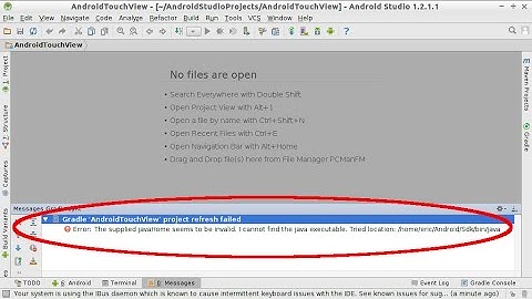 Android Studio Error:The supplied javaHome seems to be invalid. I cannot find the java executable.