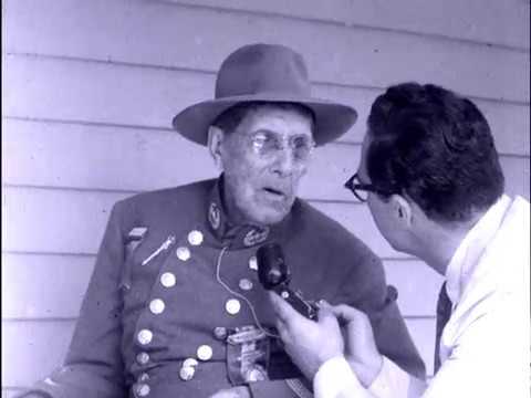 1959 A reporter interviews Civil War veteran John Salling at his home in Slant, Va.