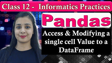 Pandas DataFrame - Access & Modifying a single cell Value to a DataFrame | CBSE Class 12 - IP