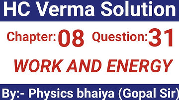 H.C. Verma Solutions - work and energy- Chapter 8, Question 31