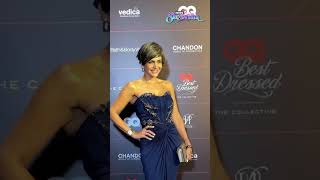 Mandira Bedi Looks Stellar In A Blue Dress At Gq Best Dressed Watch