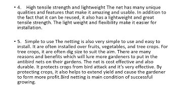 5 benefits of using bird netting