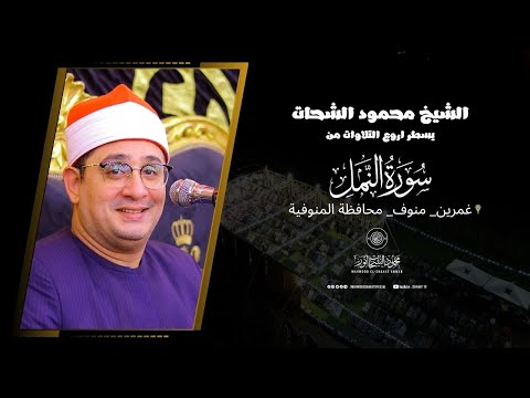 تلاوة تاريخية كأنك تسمعها لأول مرة سورة النمل من مدينة غمرين منوف للشيخ محمود الشحات