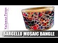 Bargello mosaic bangle - polymer clay tutorial 607