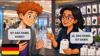 German Lessons For Beginners : Conversation At The shopping Mall | Learning German