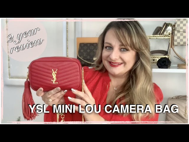 YSL Mini Lou Camera Bag  2 year review, what fits, mod shots 
