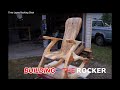 Fine furnature woodworking, carving a laminated rocking chair Fine furnature woodworking, carving a laminated rocking chair