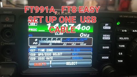FT991A FT8 QUICK SETUP 1 USB CABLE