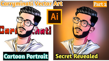 Carryminati Cartoon Portrait Photo Editing Tutorial | How to edit cartoon photos | Vector Art