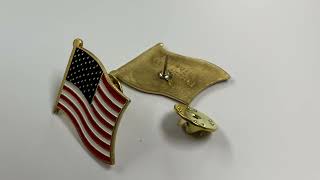 American Flag Lapel Pin Made in USA by StockPins.com