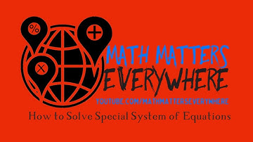 How to Solve Systems of Equations with No Solution or Infinite Solutions Video
