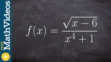 Domain of function with radical in the numerator