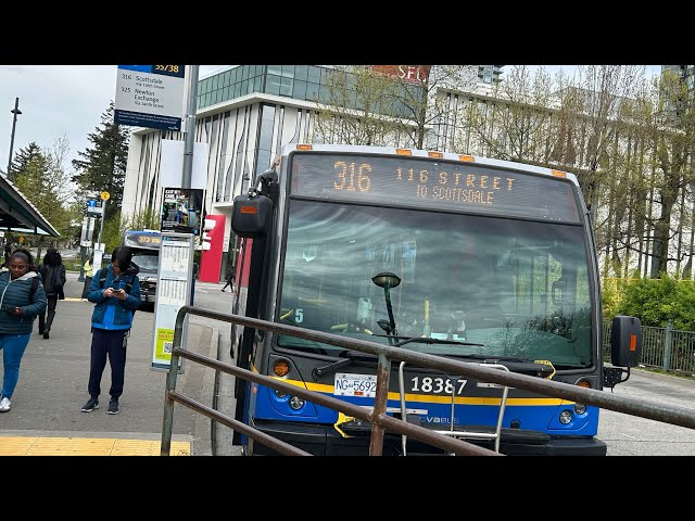 Translink 2018 Nova Bus LFS HEV 18387 on the 316 116th Street to
