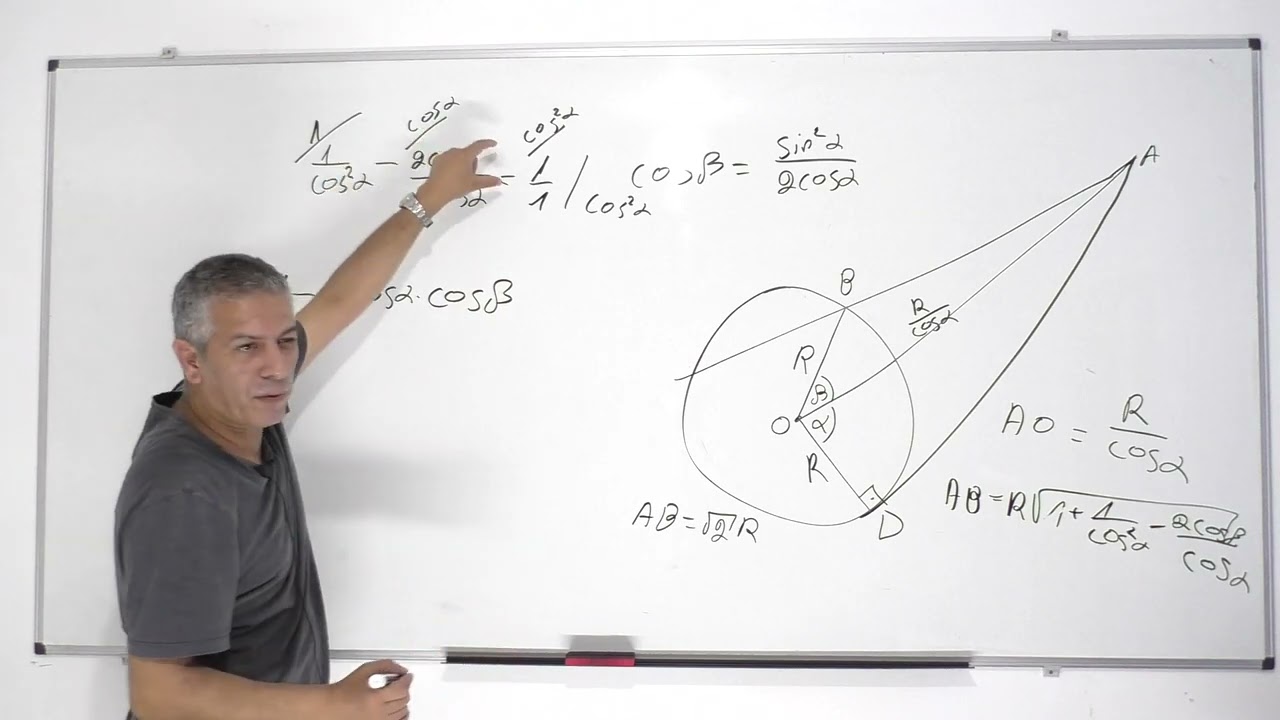 🎓פתרון בגרות 571/581 קיץ 2022 מועד ב שאלה 5-טריגונומטריה עם מעגל.