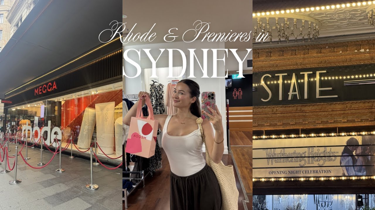 Shopping Rhode at Mecca Australia + Seeing Margot Robbie & Jacob Elordi | Cozy Weekly Vlog🏹🧸🫶🏻⭐️