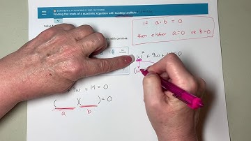 MAT 136 - Finding the roots of a quadratic equation with leading coefficient 1