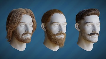Create realistic hair and beard in Blender in a very easy way