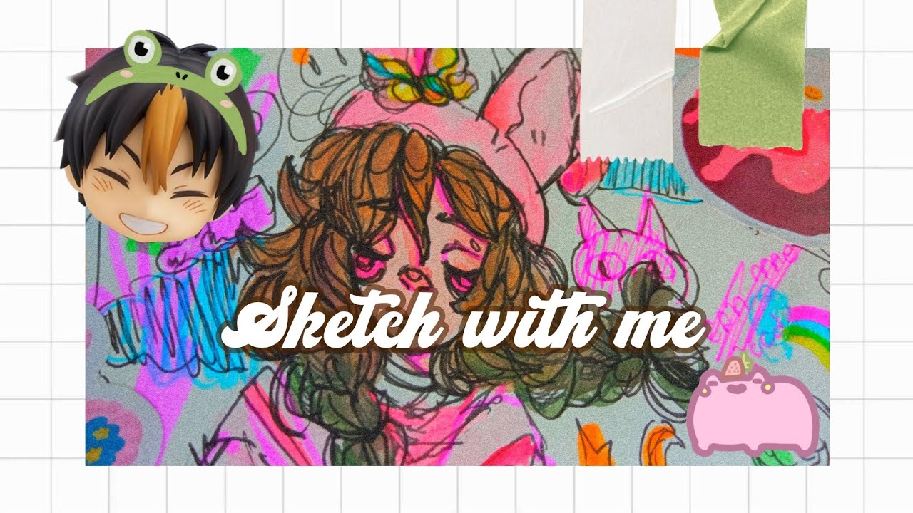 Sketch with me #4 + time lapse desenhando pintando e falando (obg pelos 900 inscritos 🦦)