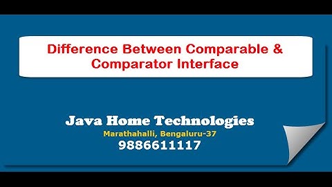difference between comparable and comparator inter