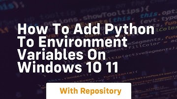 How to add python to environment variables on windows 10 11